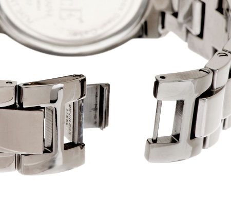 Vicence 14K Gold Bezel Chronograph Ceramic Link Watch — View 9