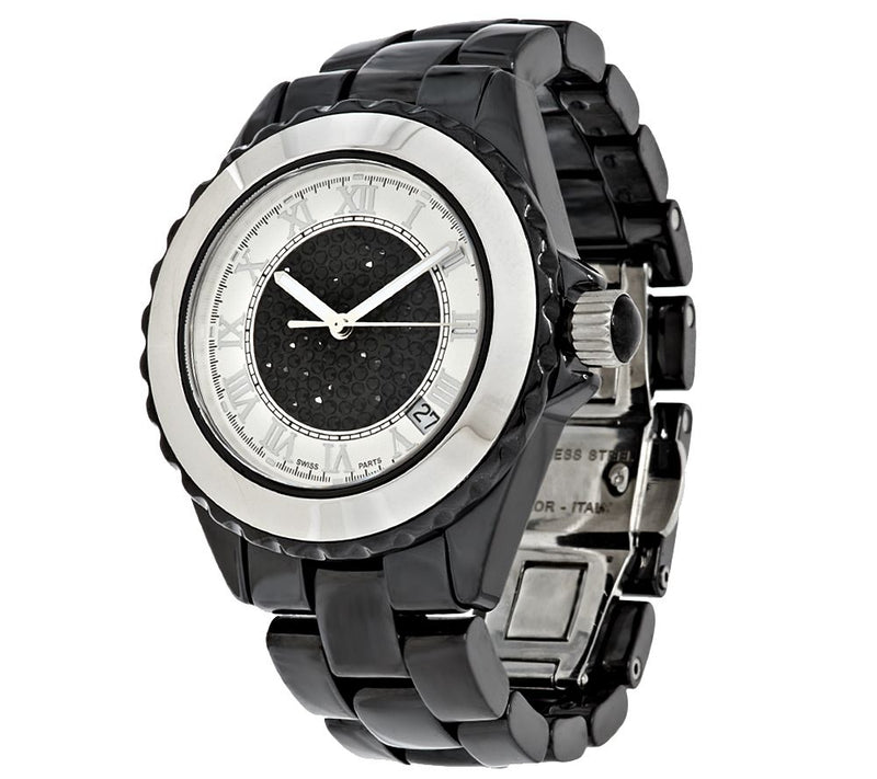 Vicence 14K Gold 1.00 cttw Black Spinel CeramicWatch — View 5