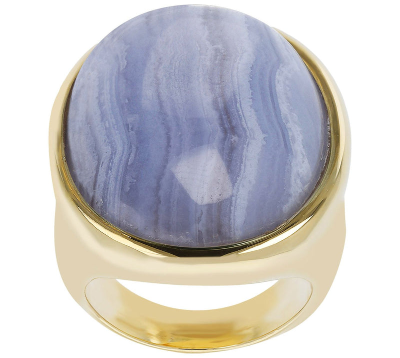 Gem Gossip Oval Gemstone Ring, 10K Gold — Main view