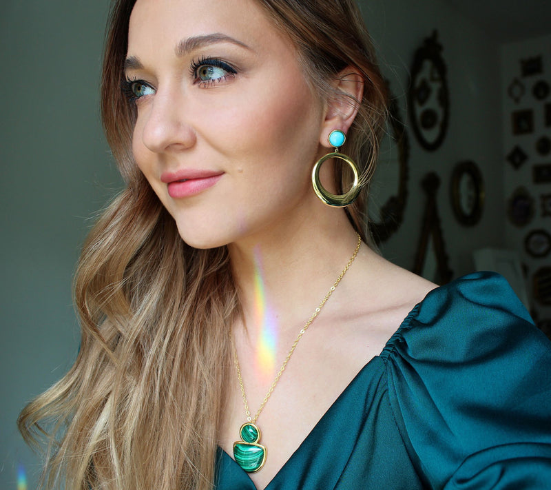 Gem Gossip Gemstone Pendant with Chain, 10K Gold — View 11