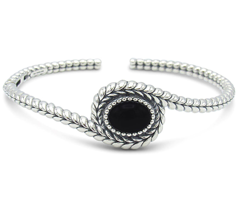 Tiffany Kay Studio Sterling Silver Onyx Herringbone Cuff — Main view