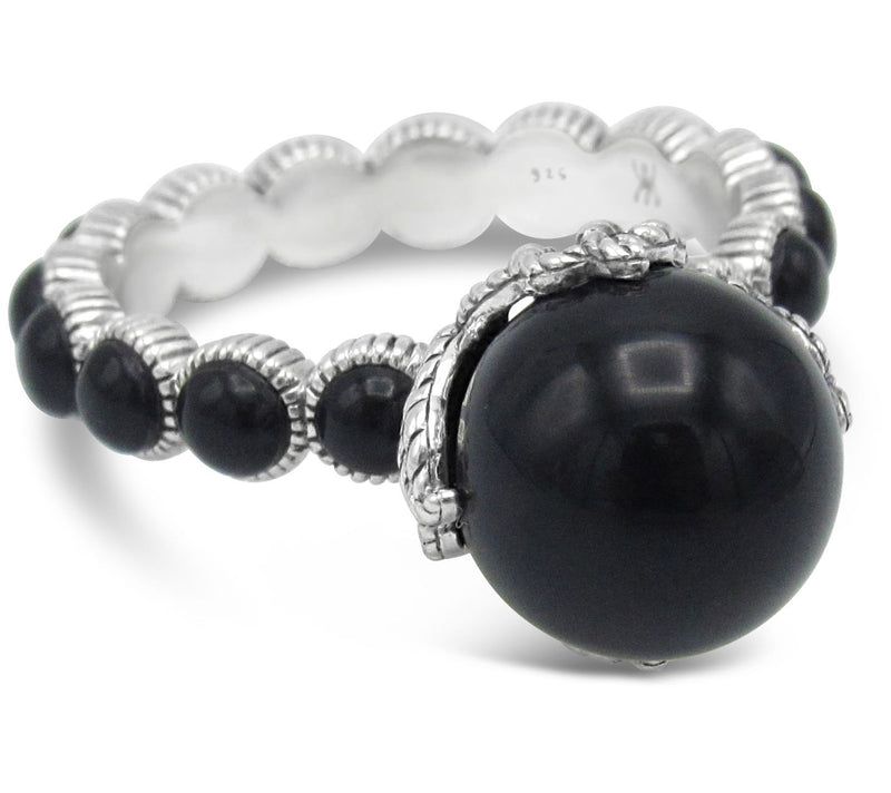 Tiffany Kay Studio Sterling Black Onyx Bead Ring — Main view