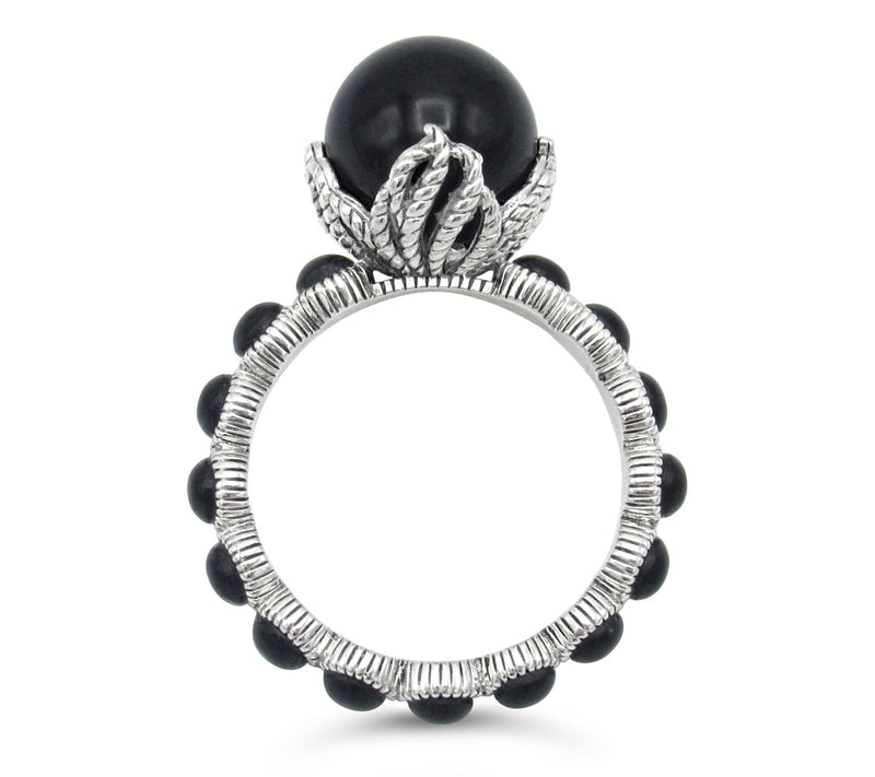 Tiffany Kay Studio Sterling Black Onyx Bead Ring — View 3