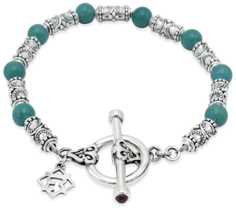 Elyse Ryan Sterling Silver Turquoise Bead Brace let — Main view