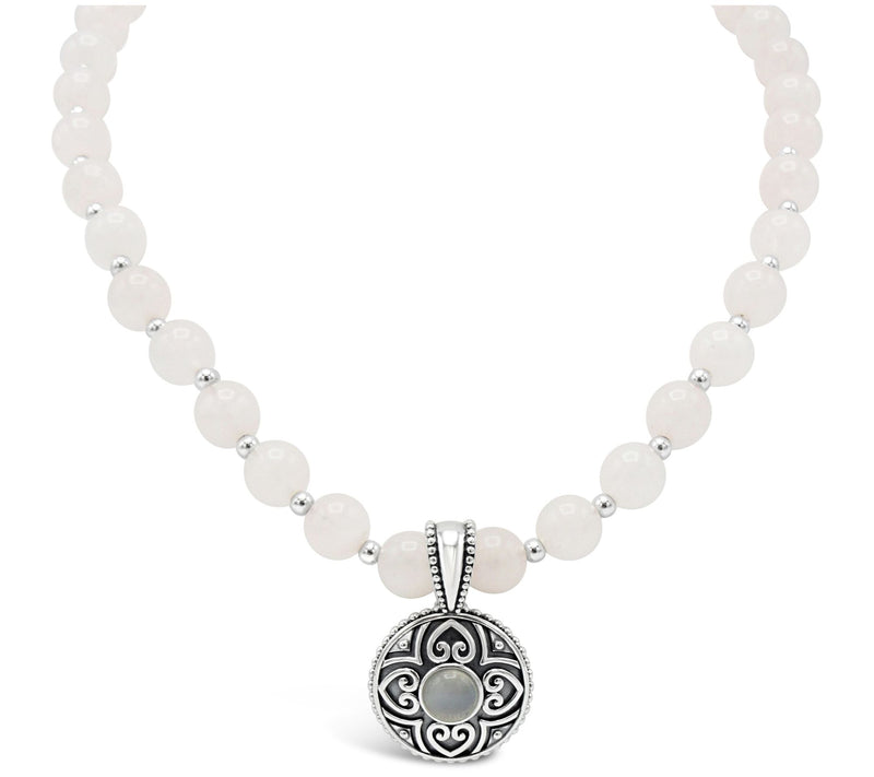 Elyse Ryan Enhancer with Rose Quartz Bead N eck lace — Main view