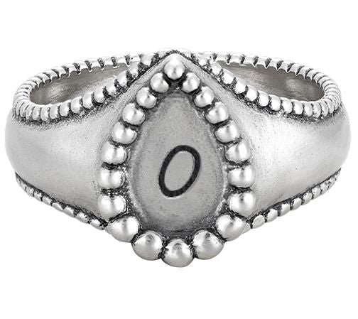 Or Paz Sterling Silver Personalized Initial Teardrop Ring — View 31