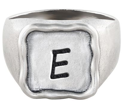 Or Paz Sterling Silver Personalized Initial Signet Ring — View 11
