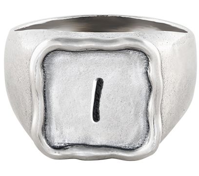 Or Paz Sterling Silver Personalized Initial Signet Ring — View 19