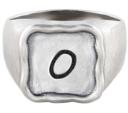 Or Paz Sterling Silver Personalized Initial Signet Ring — View 31
