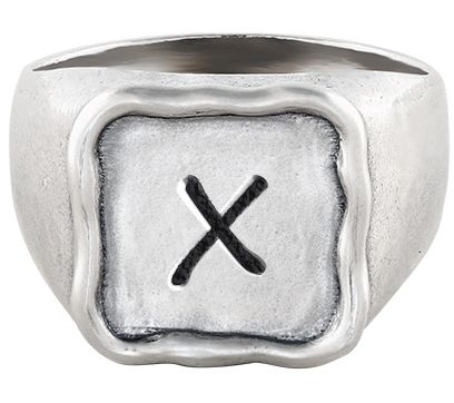 Or Paz Sterling Silver Personalized Initial Signet Ring — View 49