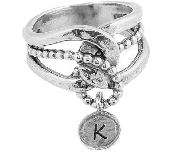 Or Paz Sterling Silver Personalized Initial Ring — View 24