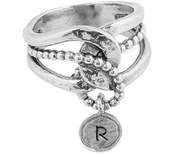 Or Paz Sterling Silver Personalized Initial Ring — View 39