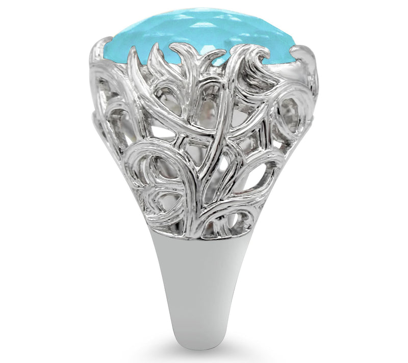 Ariva Sterling Silver Turquoise Doublet Ring — View 2