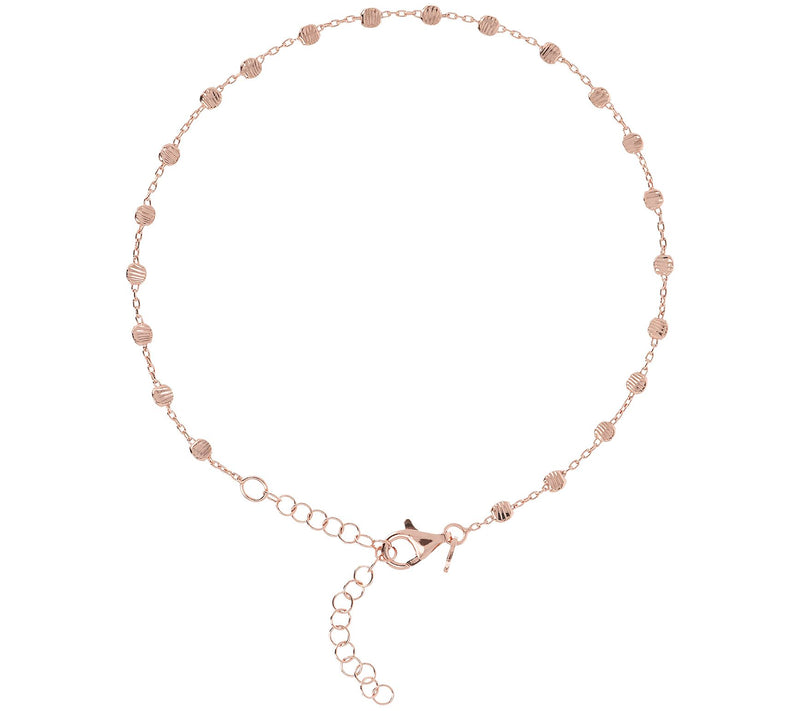 Veronese 18K Gold-Clad Bead Ankle Bracelet — Main view