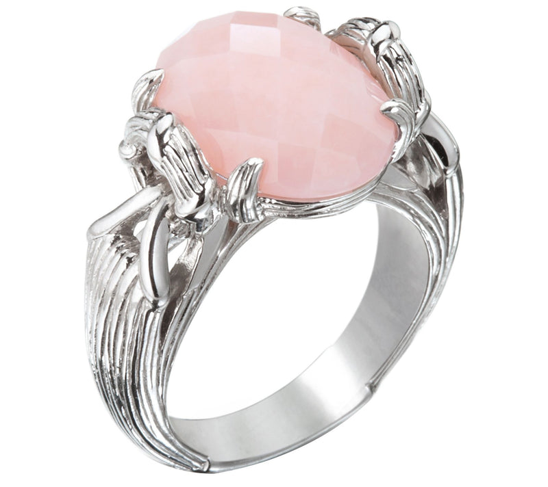Ariva Sterling Silver Pink Peru Opal Ring — Main view