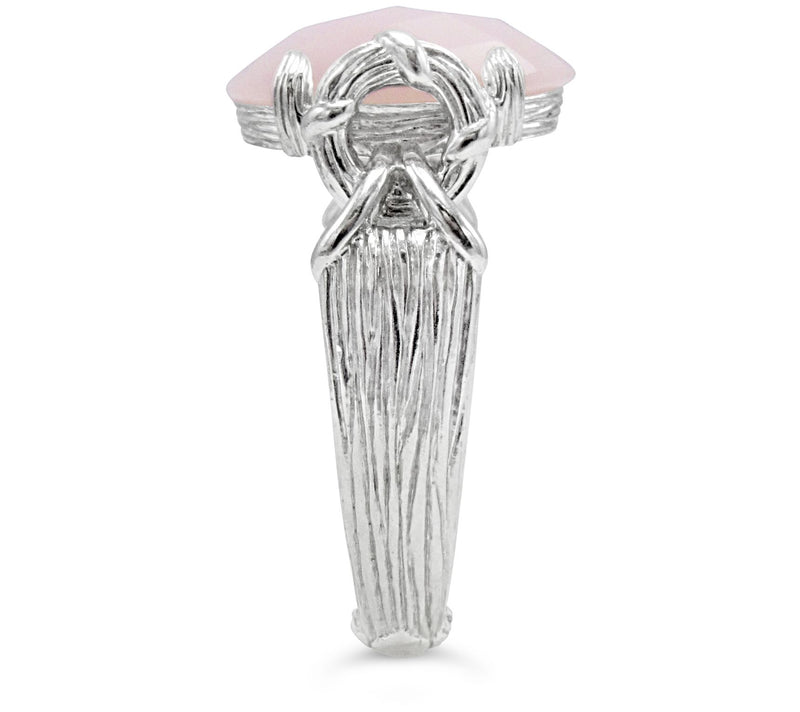Ariva Sterling Silver Pink Peru Opal Ring — View 3