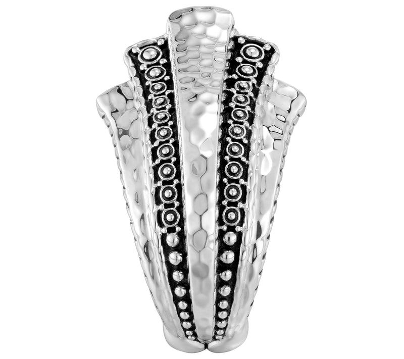 JAI Sterling Silver Kalahari Hammered Ring — View 3