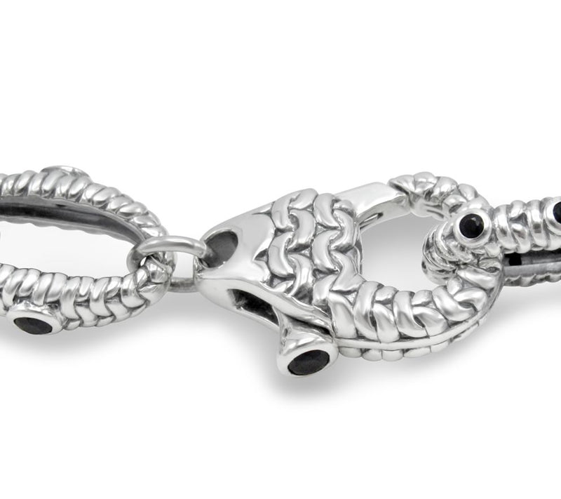 Tiffany Kay Studio Sterling Silver Black Spinel Link Bracelet — View 3