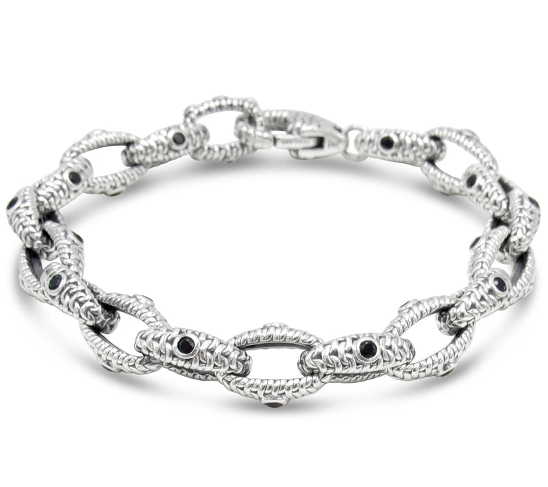 Tiffany Kay Studio Sterling Silver Black Spinel Link Bracelet — Main view