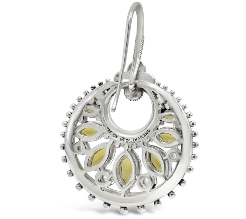 Barbara Bixby Sterling 18K Citrine & White Topaz Earrings — View 3