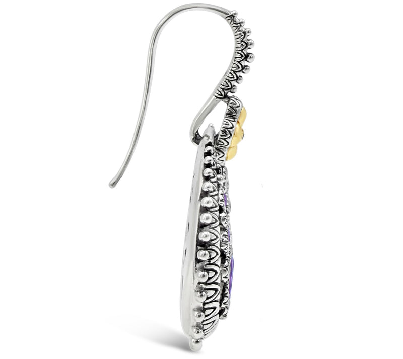 Barbara Bixby Sterling 18K Amethyst & White Topaz Earrings — View 2