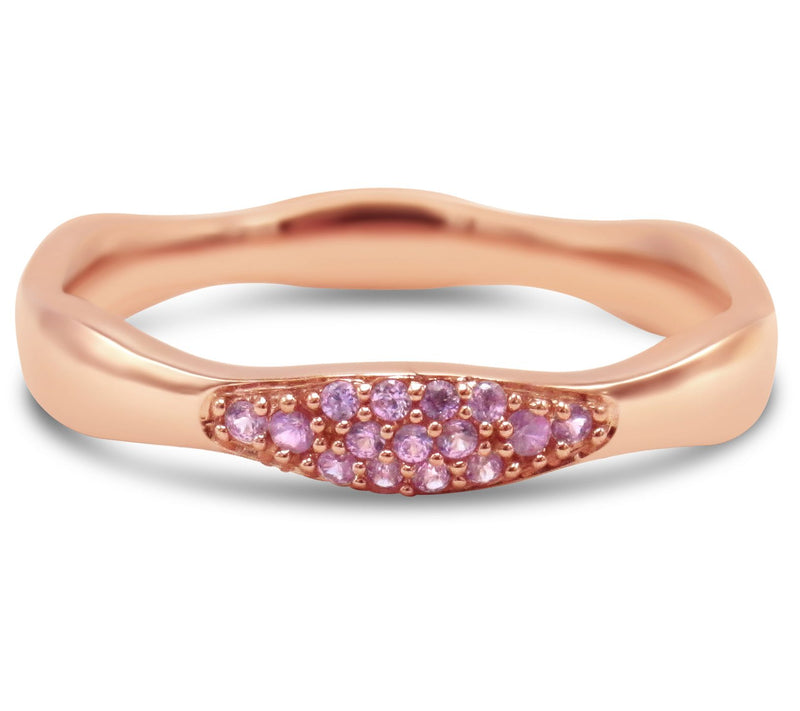 Affnity Gems 14K Gold 0.10 cttw Sapphire Ring — View 3
