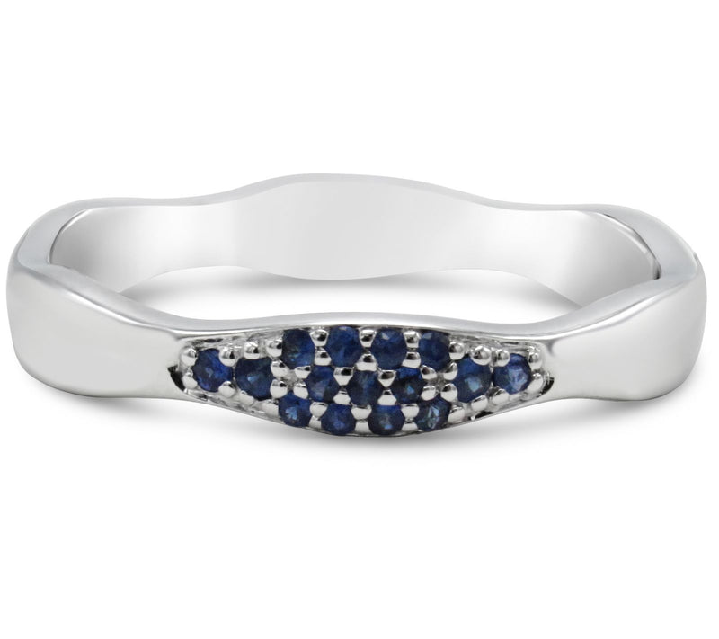Affnity Gems 14K Gold 0.10 cttw Sapphire Ring — View 5