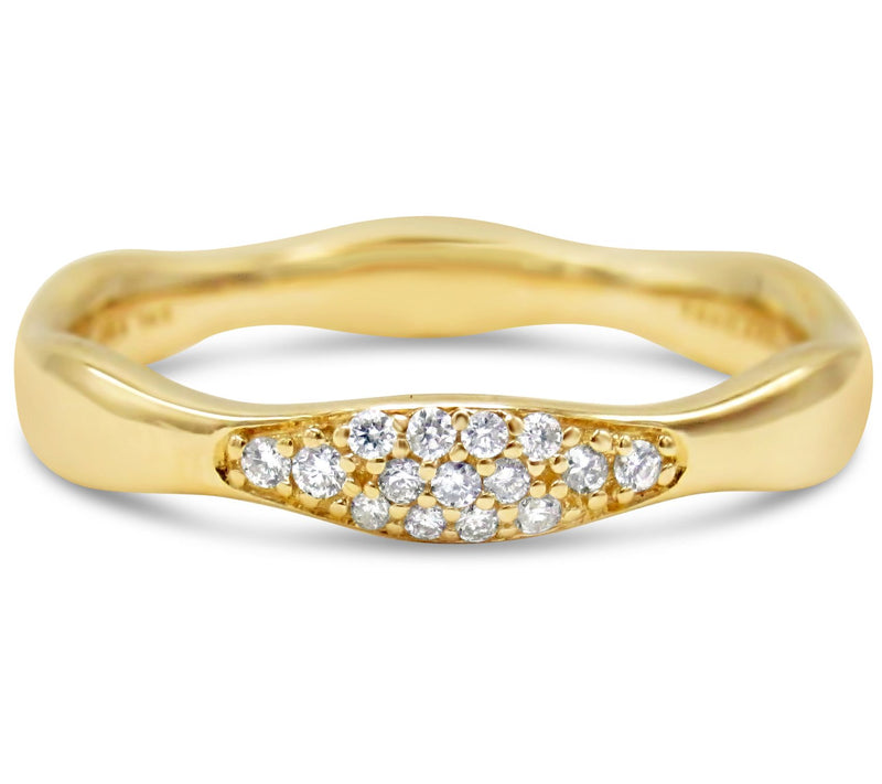Affinity Diamonds 14K Gold 0.10 cttw Diamond Ring — View 5