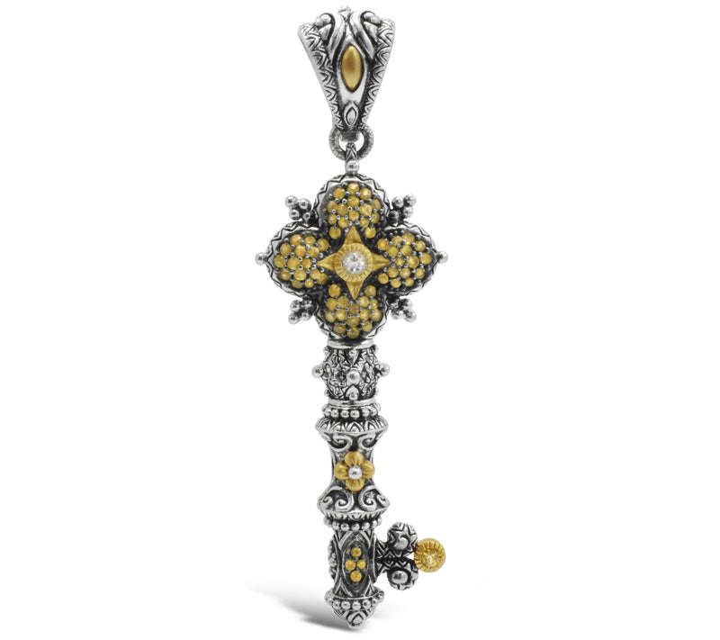 Barbara Bixby Sterling & 18K Gemstone Key of Wishes Enhancer — Main view