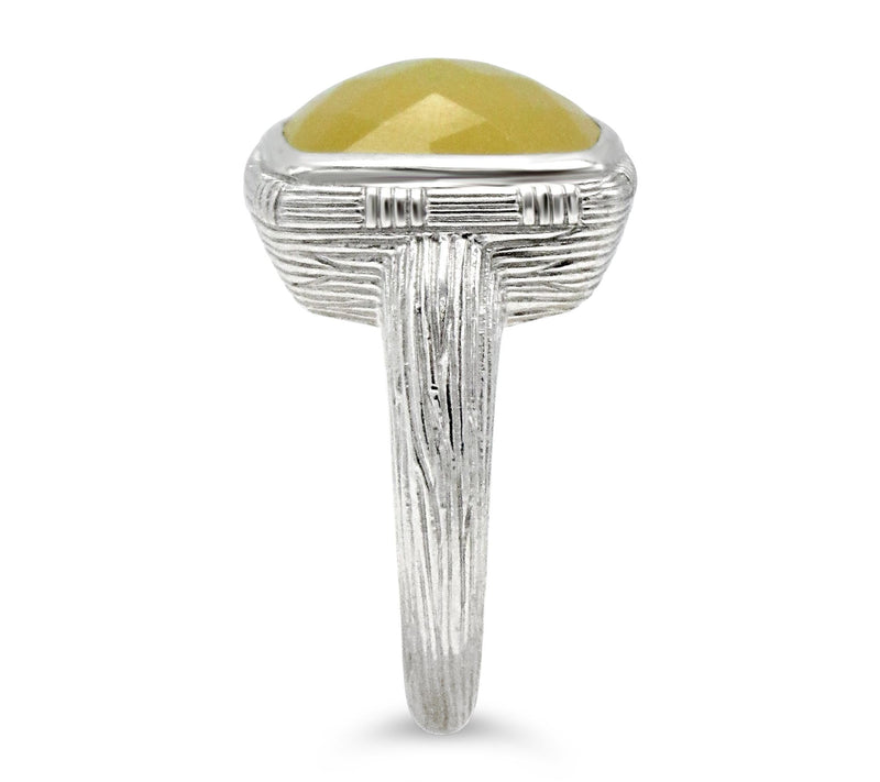 Ariva Sterling Silver Yellow Chalcedony Ring — View 3