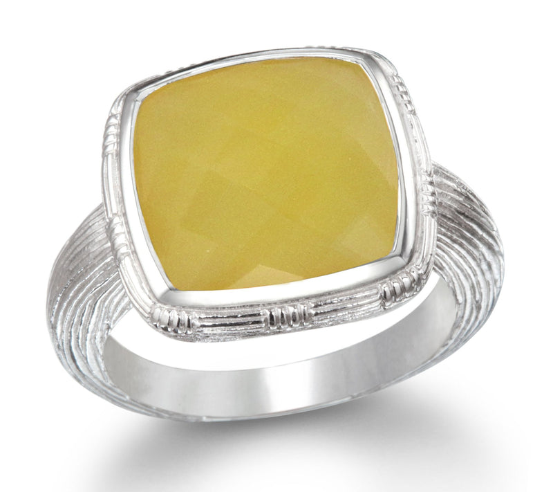 Ariva Sterling Silver Yellow Chalcedony Ring — Main view
