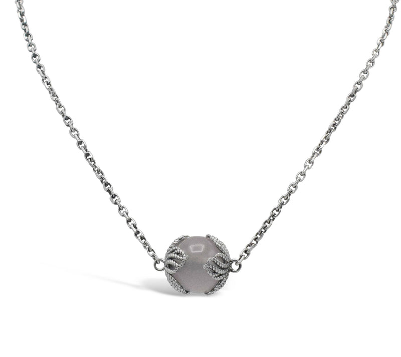 Tiffany Kay Studio Sterling Silver Rose Qu artzNecklace — Main view