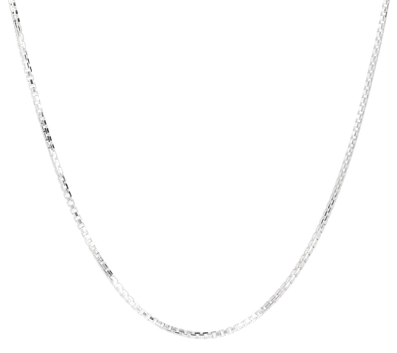 UltraFine Silver 22" Adjustable Box Chain Necklace, 7.0g — Main view