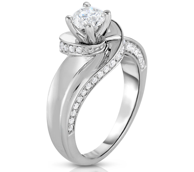 Affinity 1.00 cttw Round-Cut Diamond Ri ng, 14KGold — View 2