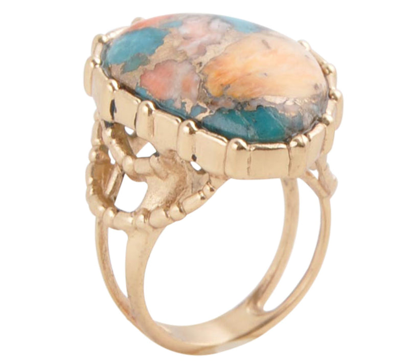 Barse Composite Turquoise w/ Infused Metal M atrix Ring — Main view