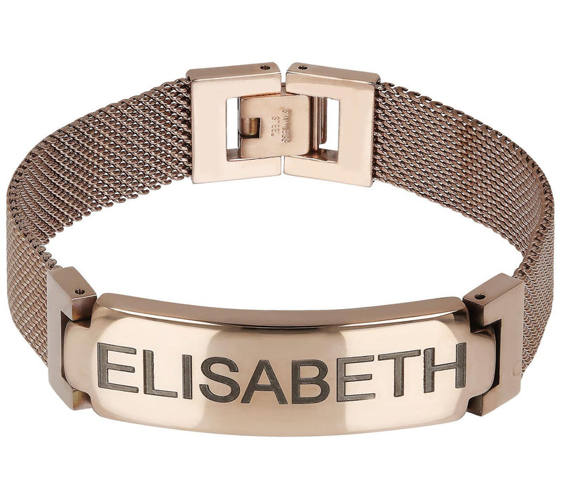 Steel by Design Personalized Mesh Band Bracelet — View 5