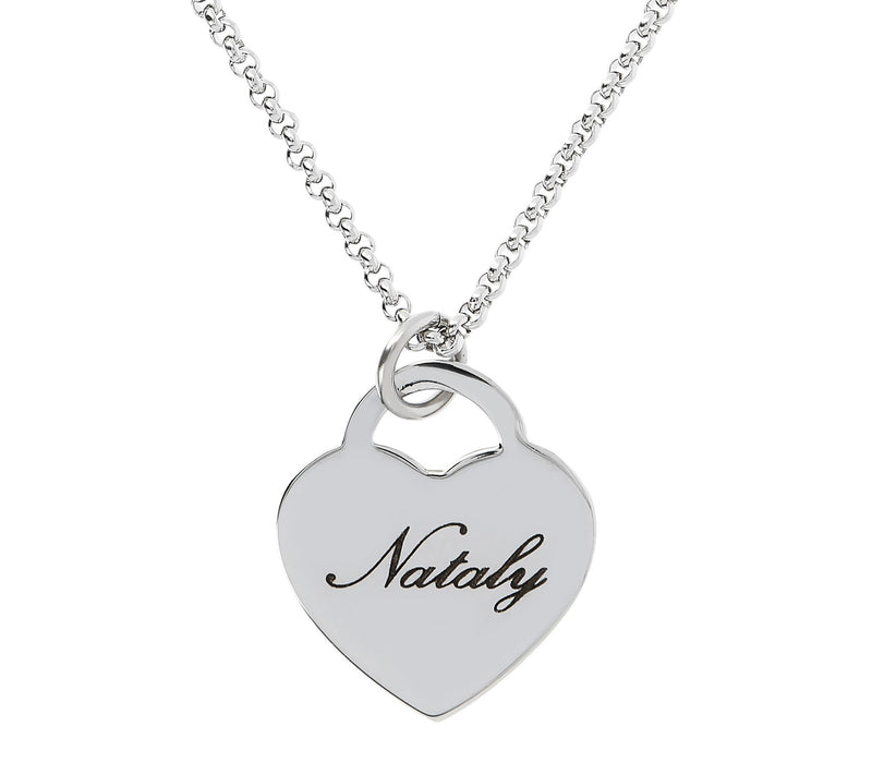 Steel by Design Personalized Heart Pendant w/ 18" Chain — Main view