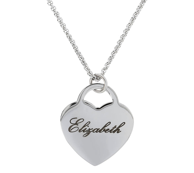 Steel by Design Personalized Heart Pendant w/ 24" Chain — Main view