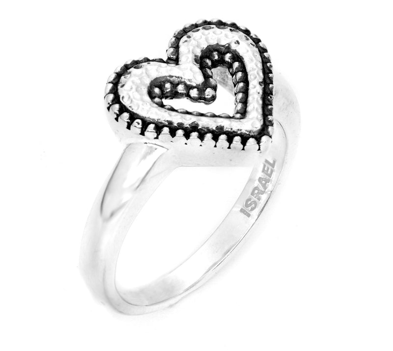 Or Paz Sterling Silver Heart Ring — View 4