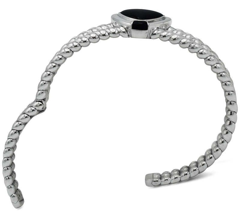 Tiffany Kay Studio Sterling Silver Onyx Herring bone Cuff — View 3