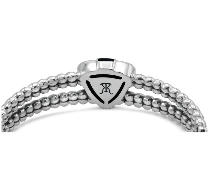 Tiffany Kay Studio Sterling Silver Onyx Herring bone Cuff — View 4