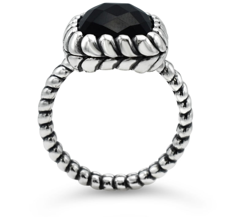 Tiffany Kay Studio Sterling Silver Herringb oneOnyx Ring — View 2