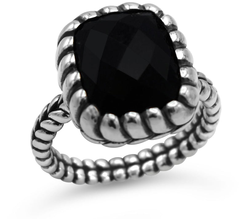 Tiffany Kay Studio Sterling Silver Herringb oneOnyx Ring — Main view