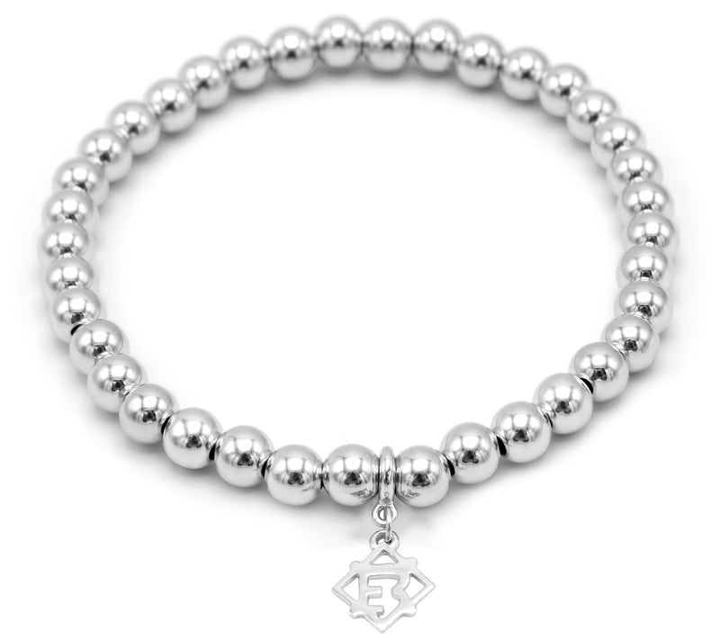 Elyse Ryan Sterling Silver Bead Stretch Bracelet — Main view