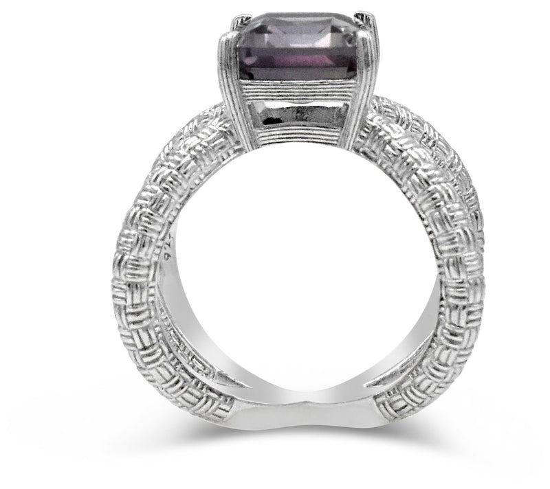 Ariva Sterling Silver 4.00 cttw Ametrine Cri ssCross Ring — View 2