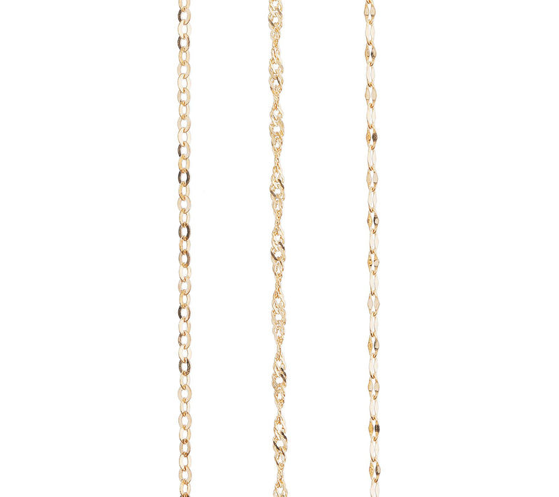 Italian Gold Set of 3 Necklaces, 14K Gold 2.1g — View 3