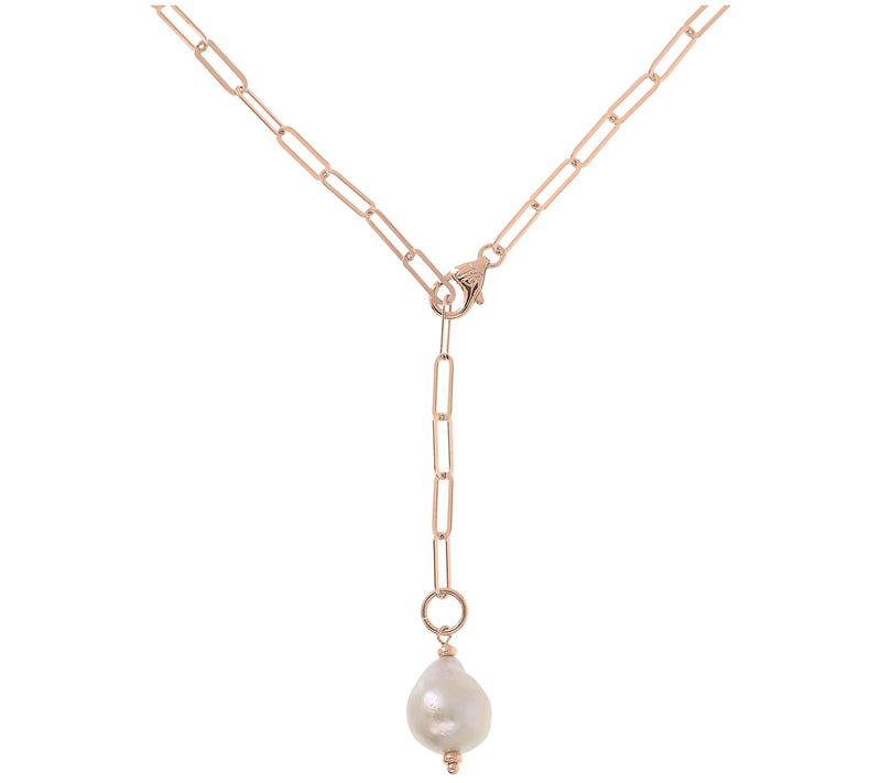 Honora Cultured Ming Pearl Link Necklace, Sterling — View 3