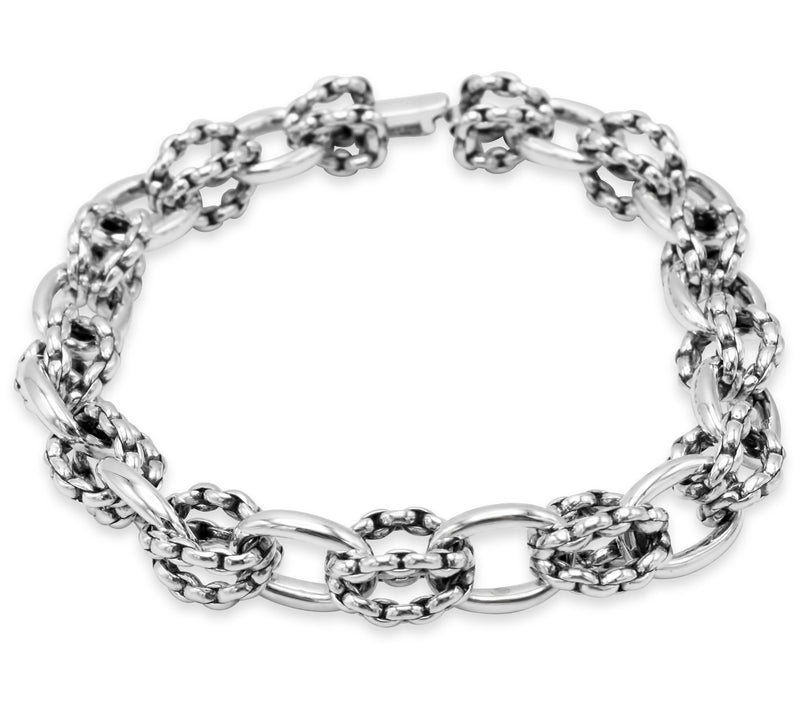 Tiffany Kay Studio Sterling Silver Textured Lin k Bracelet — Main view