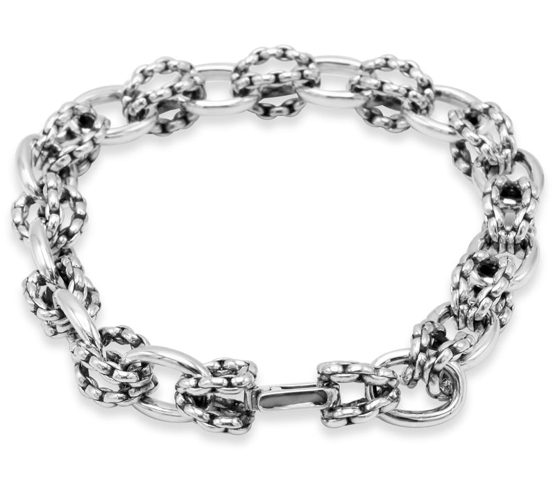 Tiffany Kay Studio Sterling Silver Textured Lin k Bracelet — View 2