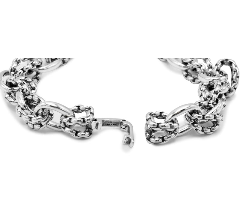 Tiffany Kay Studio Sterling Silver Textured Lin k Bracelet — View 3